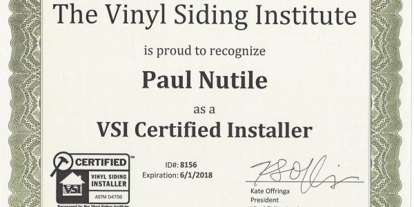 vinyl siding certified
