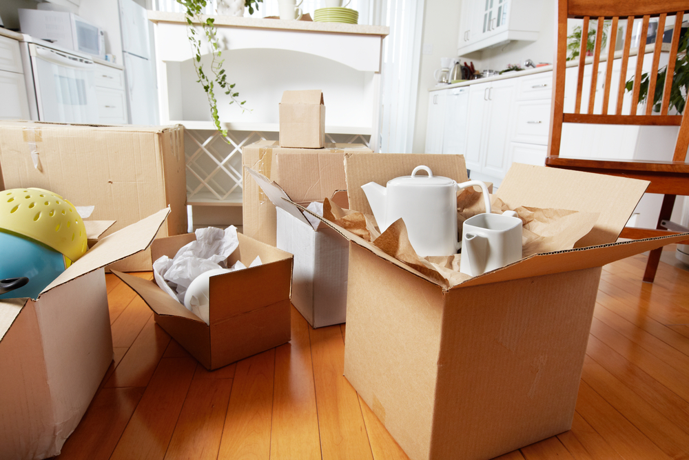 packing up a kitchen to prepare for a renovation remodel project