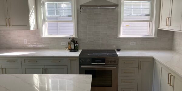 arlington kitchen remodel by three sons window door custom countertop installation new hardwood floors and custom cabinetry storage