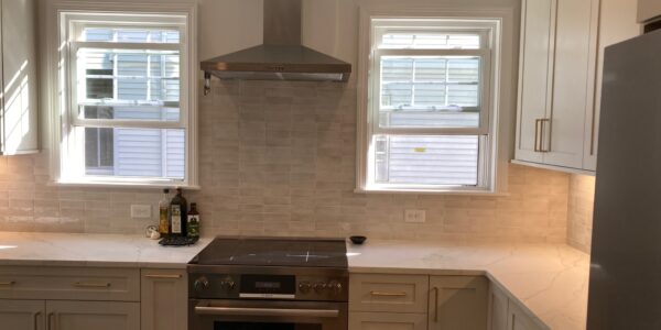 arlington kitchen remodel by three sons window door custom countertop installation new hardwood floors and custom cabinetry storage