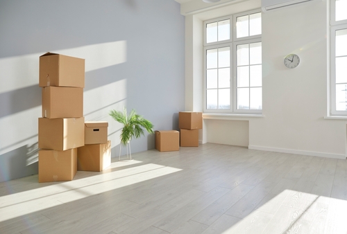 empty room in home from child moving out for school or marriage or to be independent on own and leaving parents with space for home renovations and remodeling