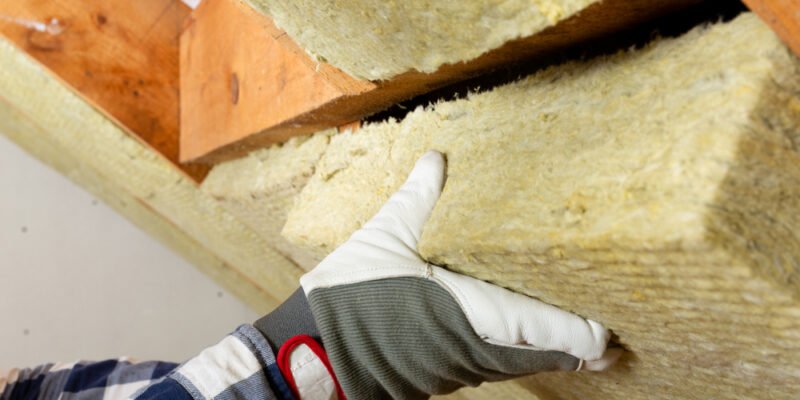 replacing insulation that showed signs of under-insulating home and making it not as energy efficient