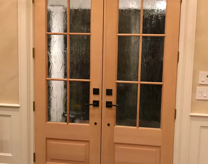 Wood double French doors